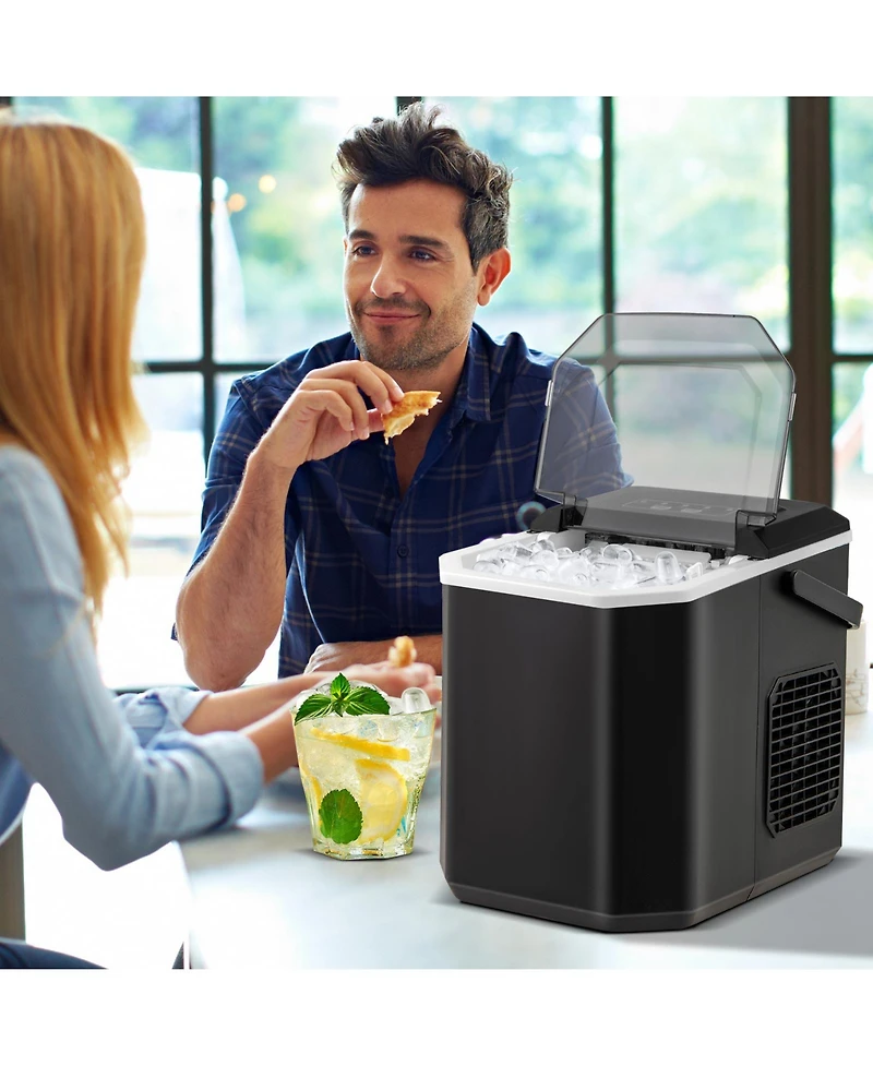 sumyeg Countertop Ice Maker with Self Cleaning Function for Home Office