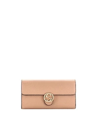 Pre-Owned Gucci Icon Continental Wallet Leather