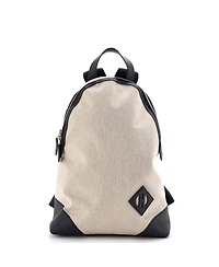 Pre-Owned HERMES Allback Backpack Bivouac Toile with Leather