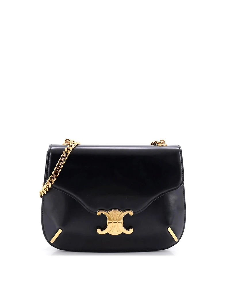 Pre-Owned Celine Small Besace Triomphe Shoulder Bag Smooth Calfskin