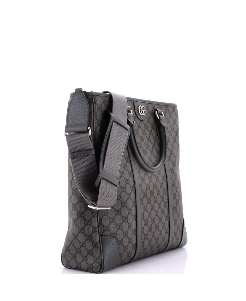 Pre-Owned Gucci Tall Ophidia Convertible Open Tote Gg Coated Canvas