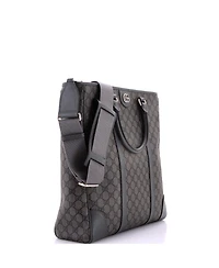 Pre-Owned Gucci Tall Ophidia Convertible Open Tote Gg Coated Canvas