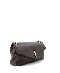 Pre-Owned Saint Laurent Large Calypso Flap Bag Leather