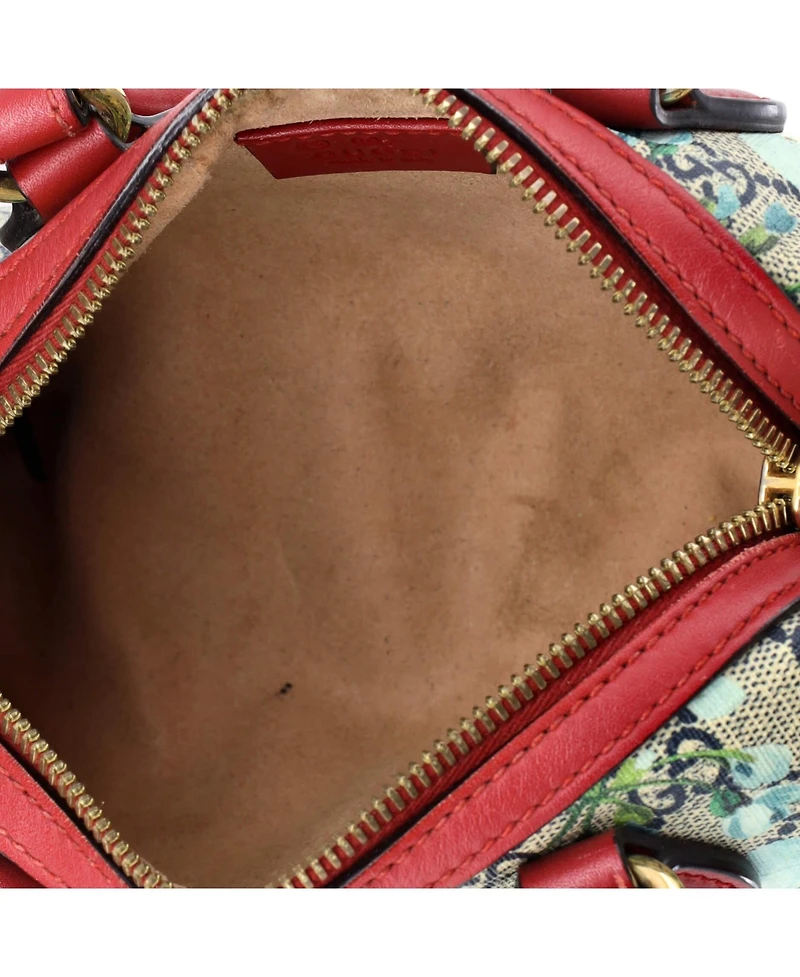 Pre-Owned Gucci Nano Convertible Boston Bag Blooms Print Gg Coated Canvas