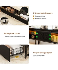 Aheaplus Bookcase Daybed with Wood Drawer, Corner Bed Frame Sliding Door