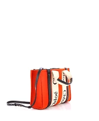 Pre-Owned Chloe Small Woody Tote Felt with Leather and Canvas