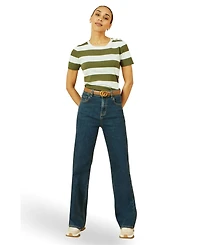 Yumi Women's Block Stripe Knitted Top