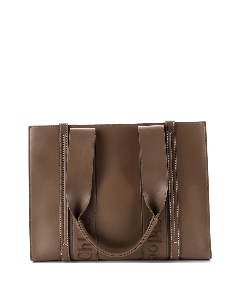 Pre-Owned Chloe Medium Woody Tote Leather