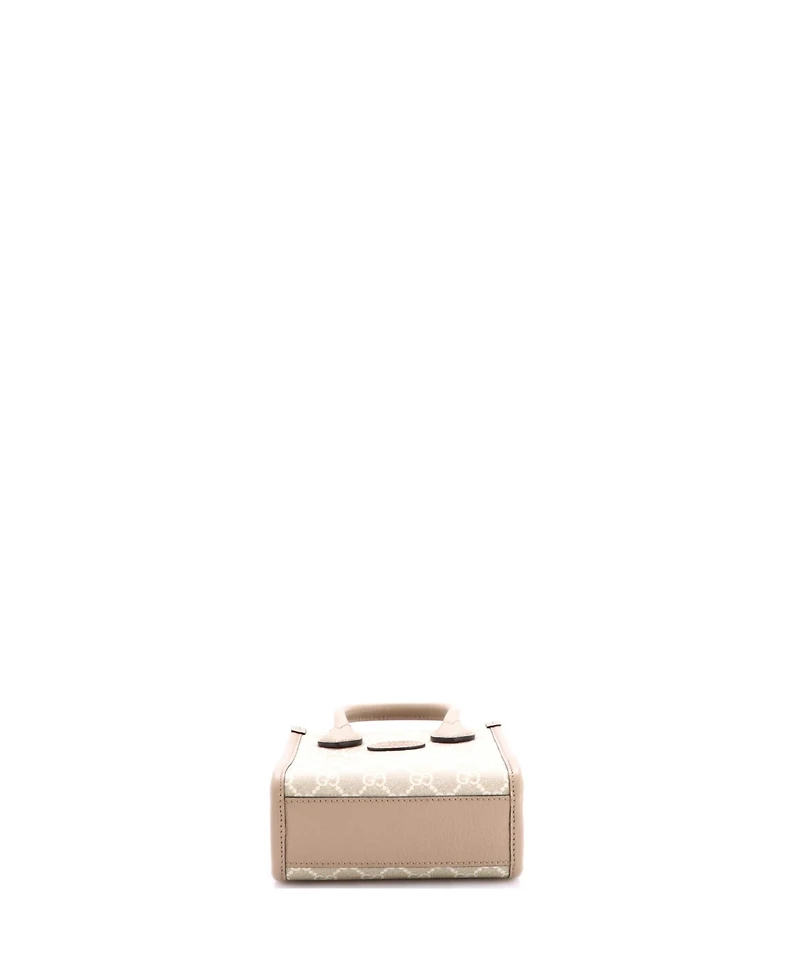 Pre-Owned Gucci Mini Interlocking G Patch Tote Gg Coated Canvas