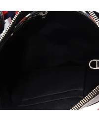 Pre-Owned Gucci Medium Night Courrier Zip Messenger Gg Coated Canvas with Applique