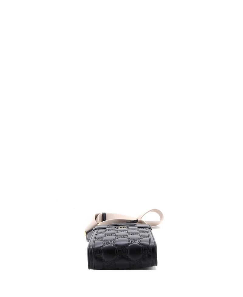 Pre-Owned Gucci Mini Top Handle Crossbody Bag Gg Matelasse Leather