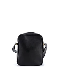 Pre-Owned Gucci Small Logo Zip Messenger Bag Printed Leather