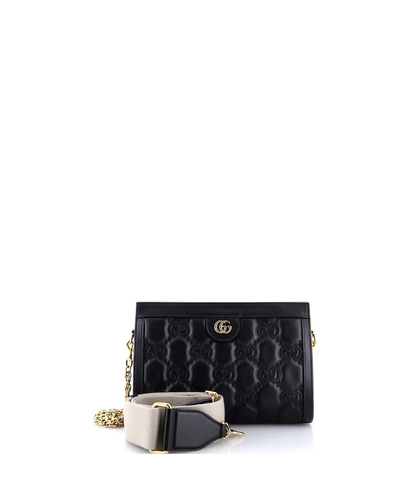 Pre-Owned Gucci Small Gg Shoulder Bag Gg Matelasse Leather