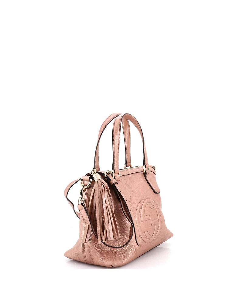 Pre-Owned Gucci Soho Convertible Soft Top Handle Bag Leather