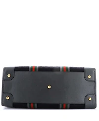 Pre-Owned Gucci Large Bauletto Duffle Bag Gg Canvas with Leather