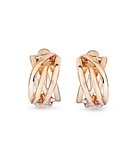 Bling Jewelry Classic Celtic Knot Clip-On Earrings Two Tone For Non-Pierced Ears Gold Plated