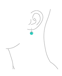 Bling Jewelry Bali Style Circle Round Shape Lapis Lazuli Dangle Drops Earrings .925 Sterling Silver Leverback