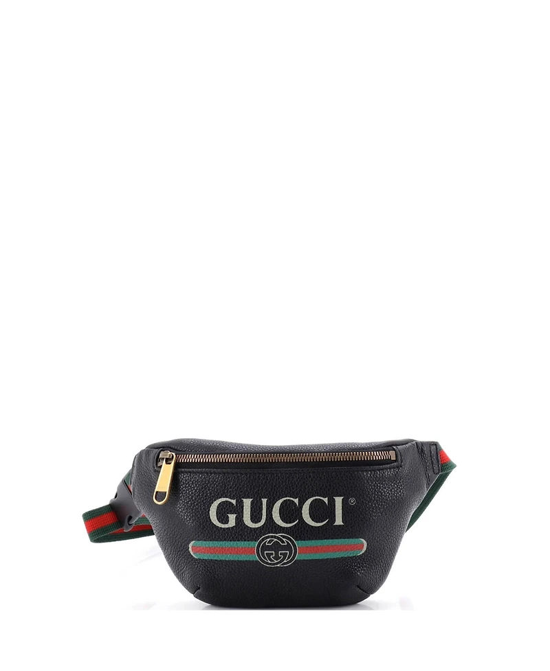 Pre-Owned Gucci Small Logo Belt Bag Printed Leather