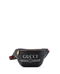 Pre-Owned Gucci Small Logo Belt Bag Printed Leather