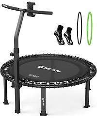 Bcan 48" 500LBS Bungee Trampoline, Quiet Indoor Rebounder with Adjustable Tension and Phone Holder