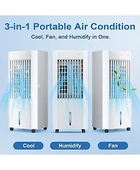 Antarctic Star 5L Evaporative Air Cooler, 3-in-1 Portable Fan with Remote and 15H Timer