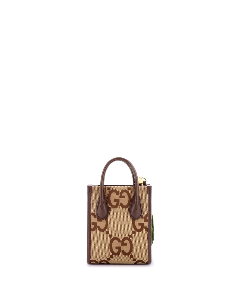 Pre-Owned Gucci Mini Vertical Tote Jumbo Gg Canvas
