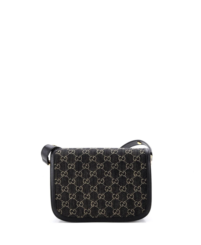 Pre-Owned Gucci Small Horsebit 1955 Shoulder Bag Gg Denim
