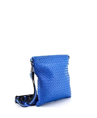 Pre-Owned Bottega Veneta Medium Flat Messenger Bag Intrecciato Nappa