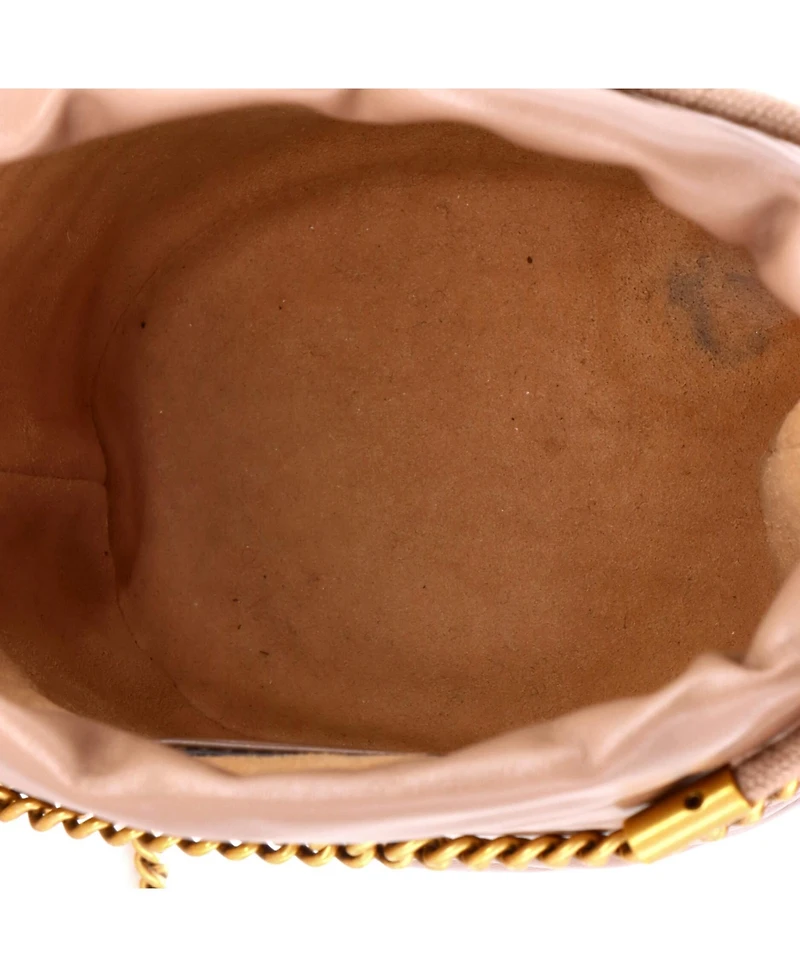 Pre-Owned Gucci Mini Gg Marmont Bucket Bag Matelasse Leather
