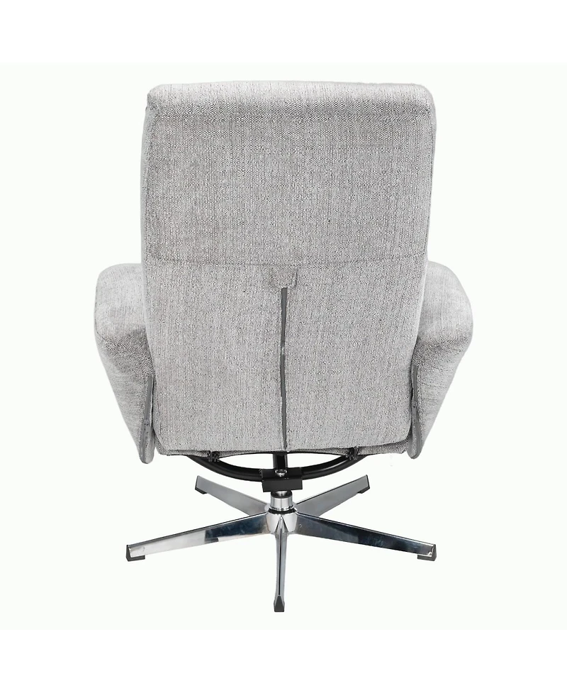 Streamdale Furniture Swivel Chenille Recliner Chair with Ottoman