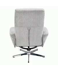 Streamdale Furniture Swivel Chenille Recliner Chair with Ottoman