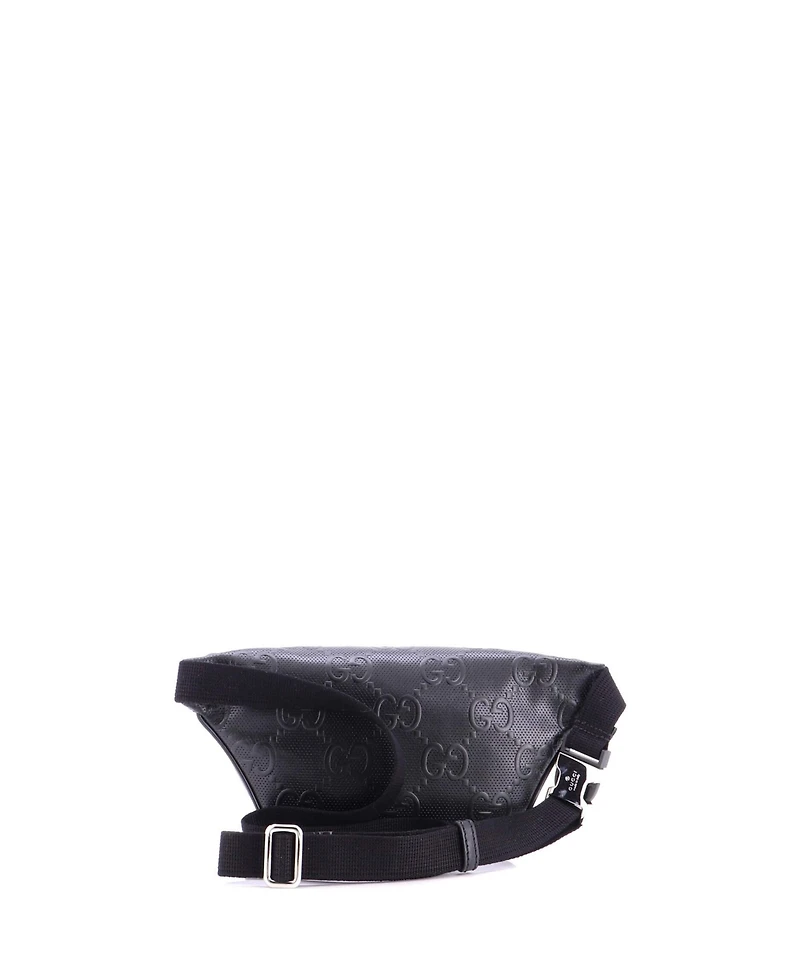 Pre-Owned Gucci Small Belt Bag Gg Embossed Perforated Leather