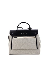 Pre-Owned HERMES 31 Herbag Zip Pegase Pop Toile and Leather