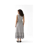 Reistor Women's Smocked Cotton Maxi Dress