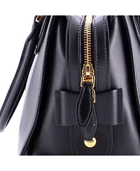 Pre-Owned Prada Small Convertible Zip Around Satchel City Calfskin and Saffiano Leather