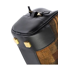 Pre-Owned Loewe 23 Amazona Cropped Bag Tartan Suede and Leather