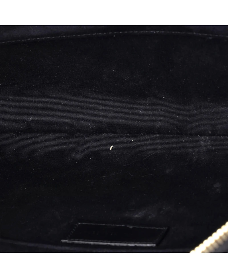 Pre-Owned Saint Laurent Large Puffy Zip Pouch Patent