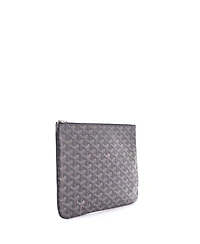Pre-Owned Goyard Mm Senat Zip Pouch Coated Canvas