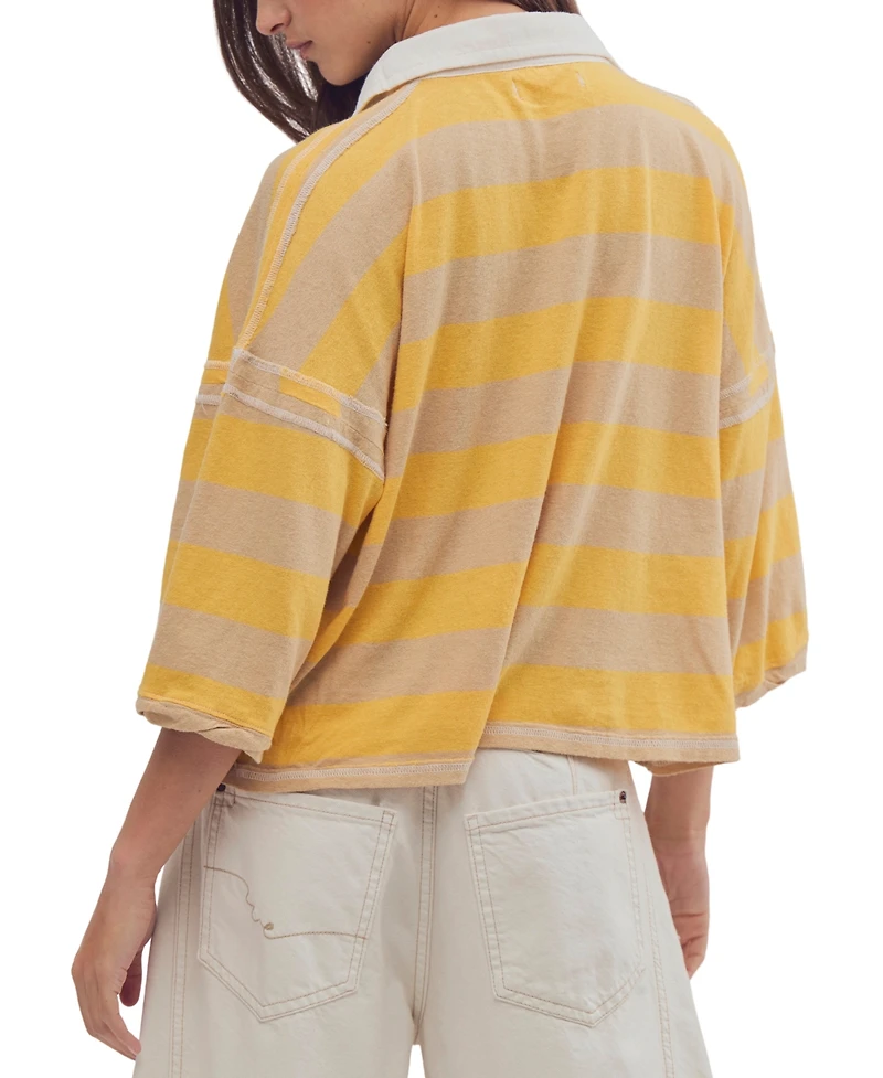 Free People Women's Auggie Collared Oversized T-Shirt