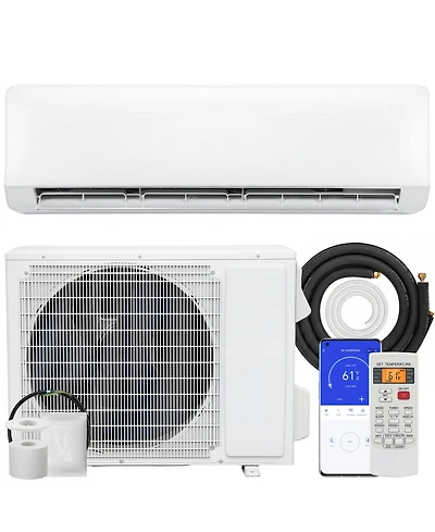 Homcom 23000 Btu Mini Split Air Conditioner, 22 SEER2 Wifi Enabled Ac Unit
