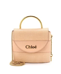 Pre-Owned Chloe Small Aby Lock Bag Embossed Leather