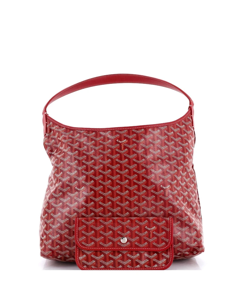 Pre-Owned Goyard Boheme Hobo Printed Coated Canvas