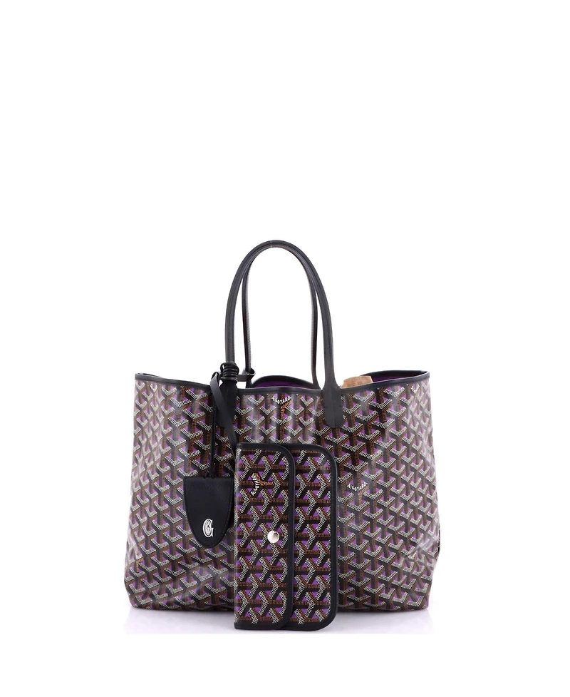 Pre-Owned Goyard Pm Saint Louis Tote Claire Voie Coated Canvas