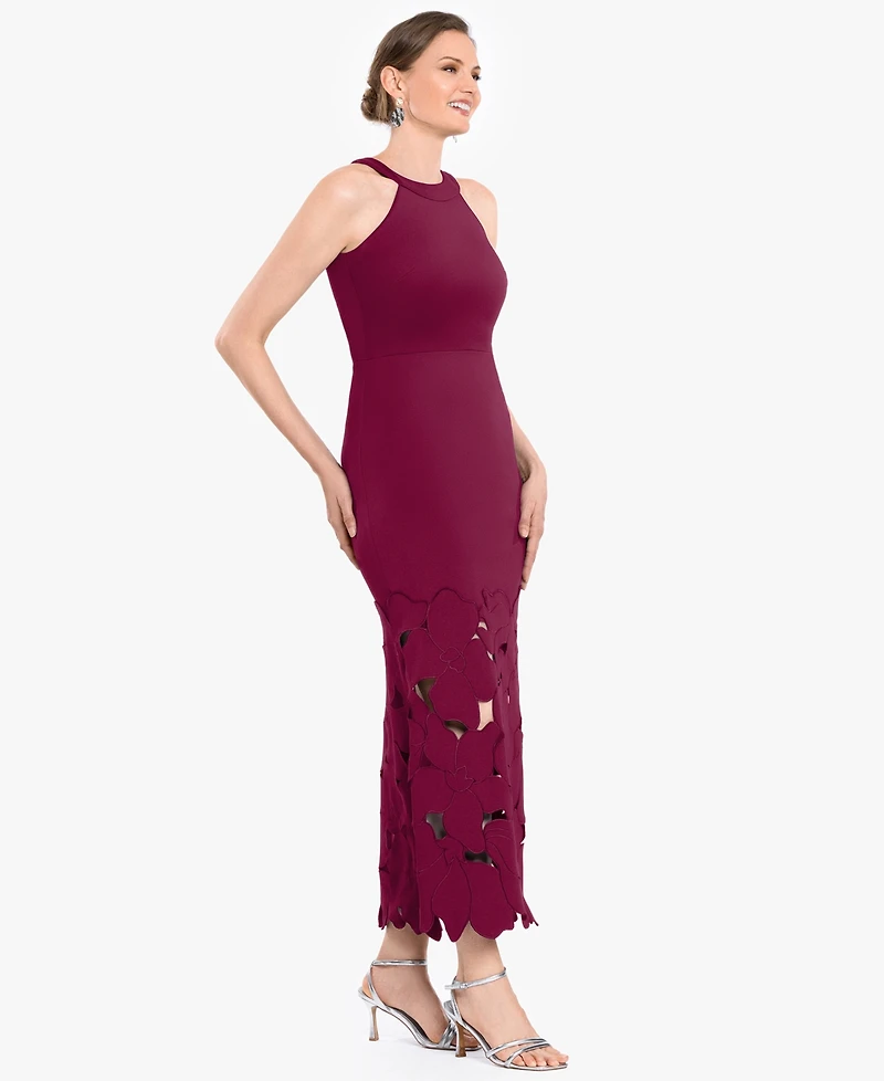 Betsy & Adam Petite Sleeveless Halter Neck Dress