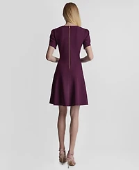 Dkny Women's Tulip Sleeve Fit and Flare Dress