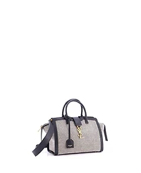 Pre-Owned Saint Laurent Baby Monogram Cabas Downtown Tweed and Leather
