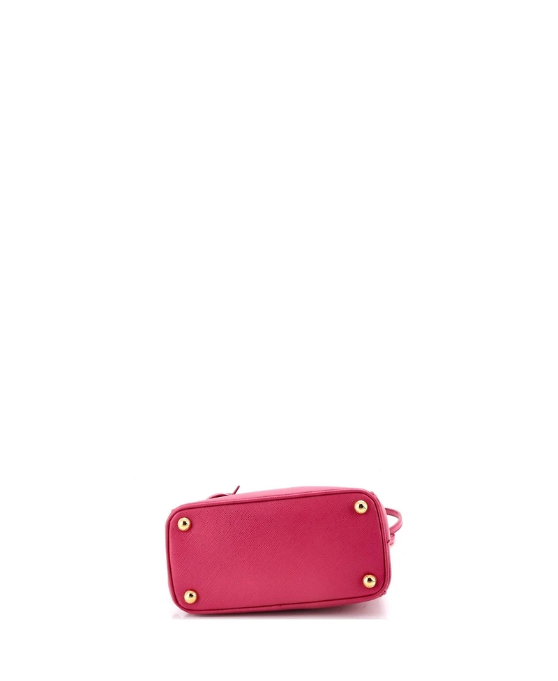 Pre-Owned Prada Mini Galleria Double Zip Tote Saffiano Leather