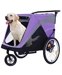 Streamdale Furniture 2 in 1 Pet Bike Trailer and Stroller Holds Up to 100 lbs