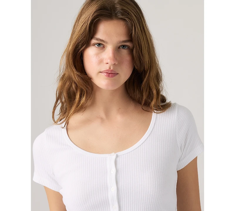 Levi's Women's Austen Button-Up Short-Sleeve Top