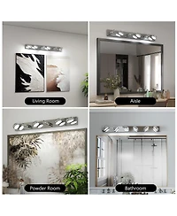 Busdays 43 Inch 6 Light Led Modern Bathroom Vanity Light Fixture Over Mirror 18W Bath Light Bar